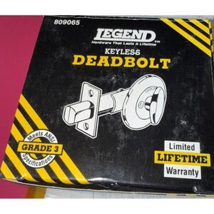 Legend 809065 Keyless Dead Latch US3 Adjustable Backset (Polished‎ Brass)